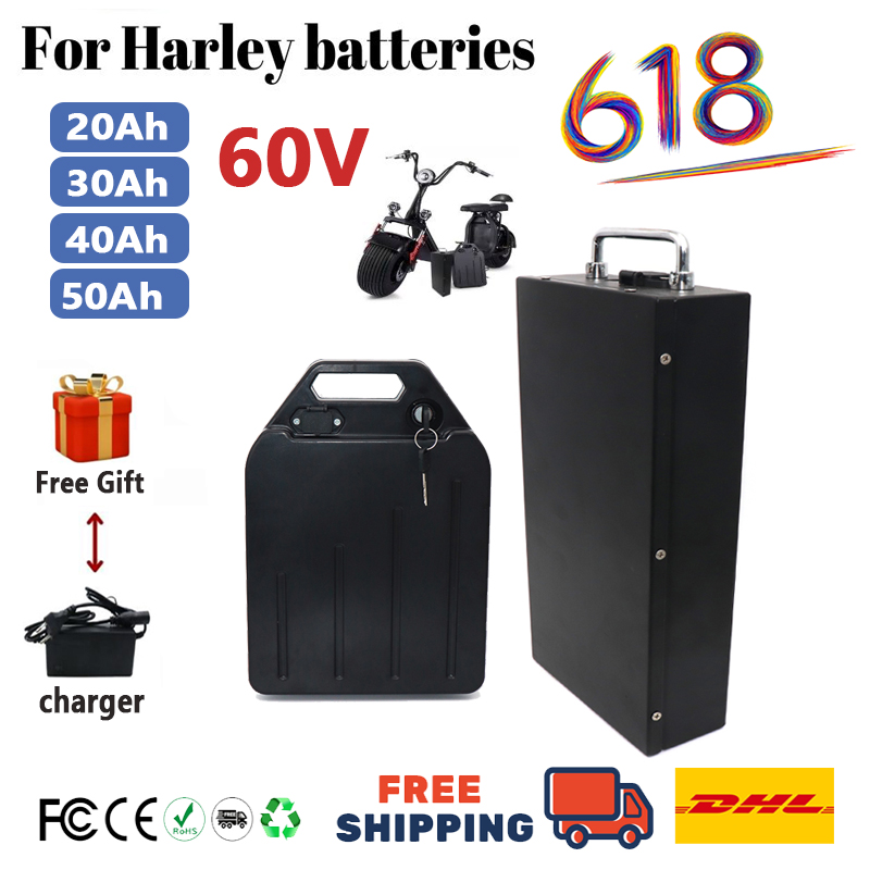 60V 50Ah Electric Scooter Battery - Voor HarleyBattery 60V 20Ah 30Ah 40Ah