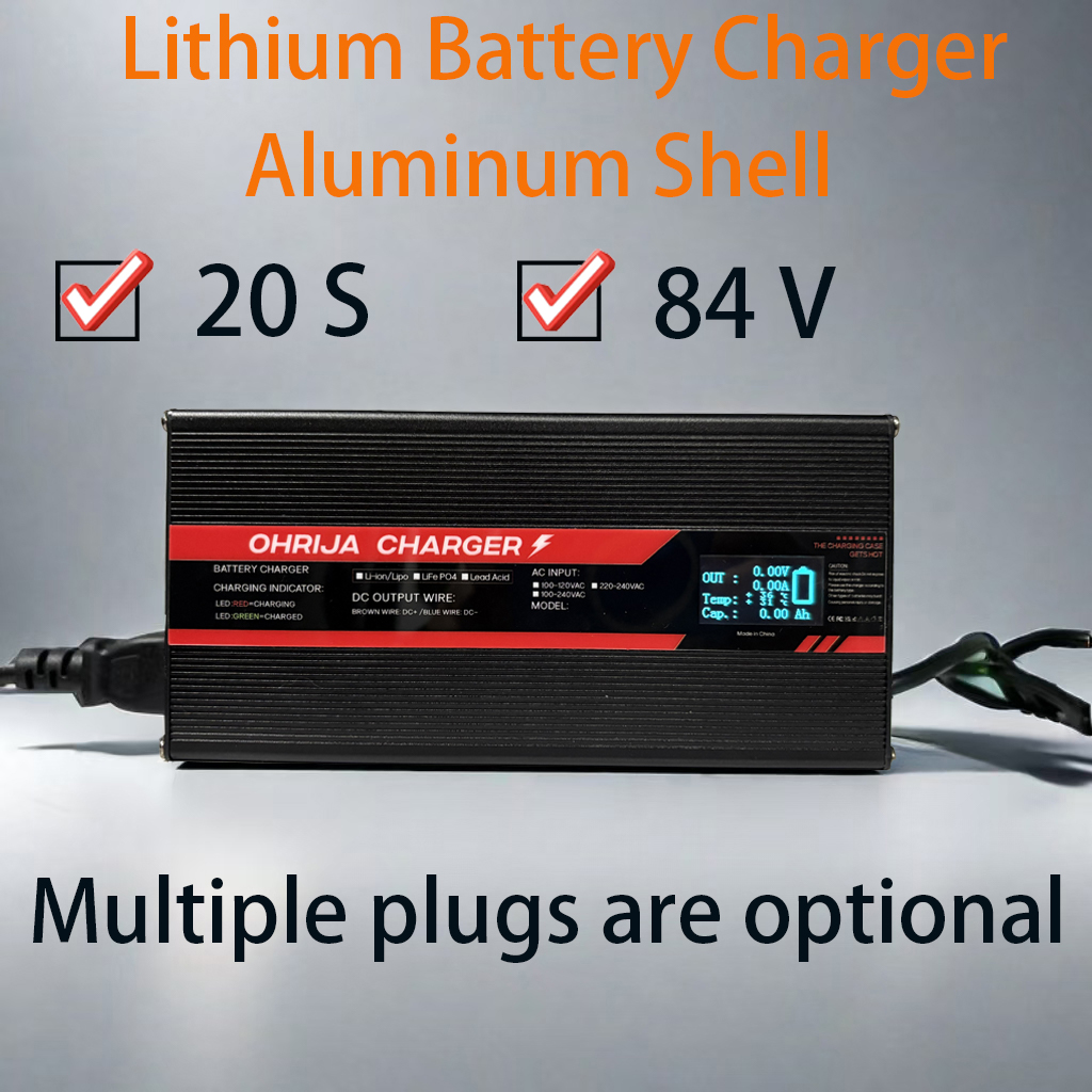 84V 20A Smart Charger - 84V 10A Lithiumbatterijlader Snelle oplader voor