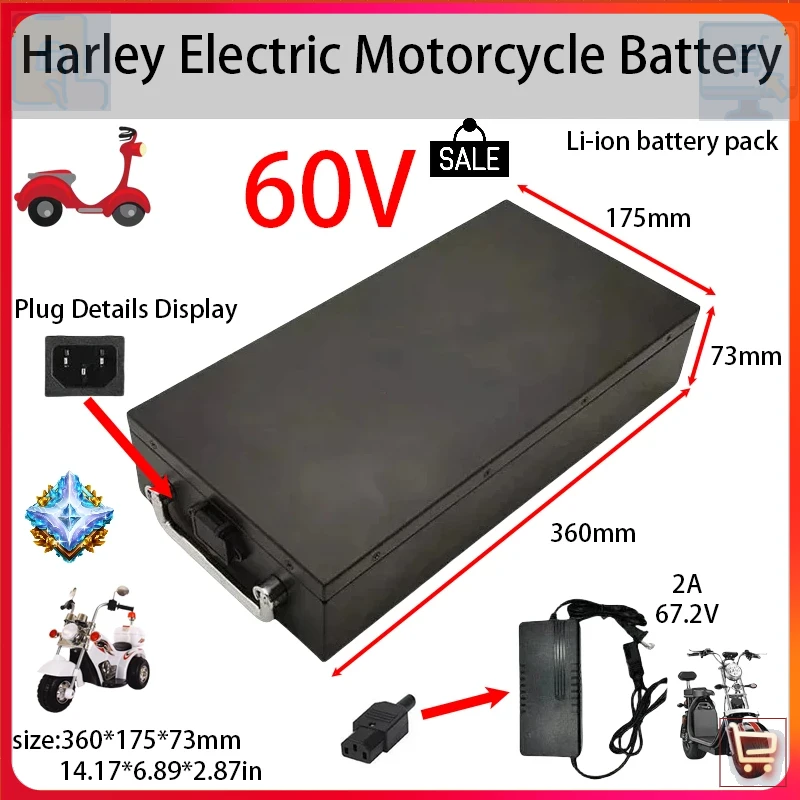 60V 20Ah-60Ah Li-ion accu met  - 60V 50Ah Electric Scooter Battery recensie en prijs