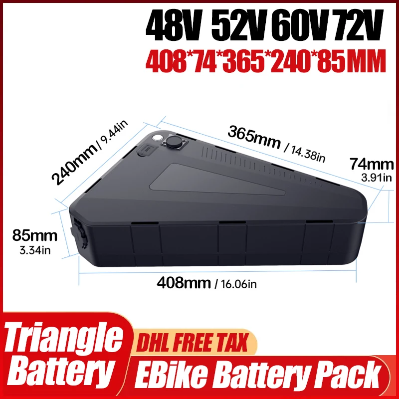 36V 48V 52V 60V 72V Elektrisch - 72V 50Ah 21700 Lithium Battery recensie en prijs