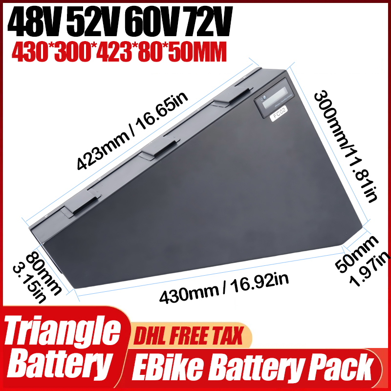 Elektrische Fiets 36v 48v 52v  - 72V 50Ah 21700 Lithium Battery recensie en prijs